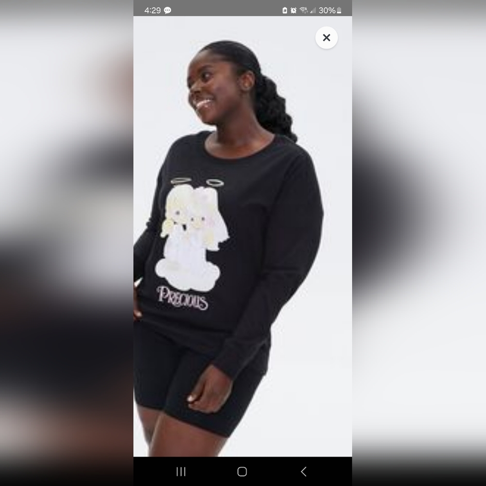 Plus side precious moments pullover